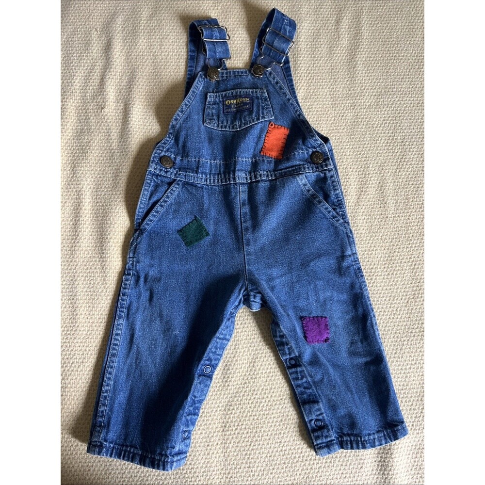 Vintage OshKosh B’Gosh Vestbak Denim Overalls Baby 18 Months Made in USA VTG